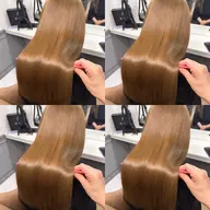 🌙大人韓国のうる艶ロング🌙カット+ブリーチなしWカラー+髪質改善ウルトワTr「ダメージレス/品よく透ける艶髪」