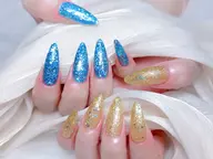 ラメ*フラッシュ*ワンカラー🩷パーツ二個プレゼント🎁