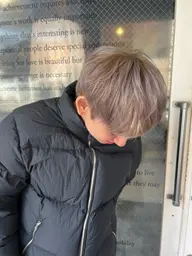 U24🏁🎱メンズ限定❣️秋先取りハイトーンカラー🍁🍄【ワンカラー+トリートメント】