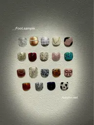 🌸『FOOT』3月限定価格🌸親指アート5種＋ワンカラー/付け替えオフ無料💫