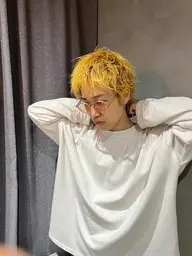 men'sカット+ケアブリーチカラー+2stepトリートメント