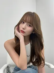 🉐人気𝐍𝐨. 𝟏クーポン🩵くびれヘアが叶うカット➕透明感カラー➕アユンチェ1stepTR➕巻き仕上げ当日⭕️