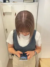 【 透け感たっぷりハイトーンに👱🏻‍♀️】ブリーチダブルカラー ＋　aujua treatment