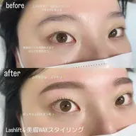 【垢抜け☆】ラッシュリフト×美眉WAXスタイリング✨