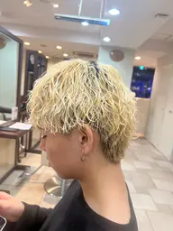 💪男前にフルイメチェン💪メンズパーマ＋【ワンカラーorハイライト】＋骨格矯正カット⚠️土日祝+¥1000