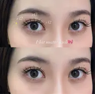 【マツエク初めての方🎀】フラットラッシュ100本🤎(オフ込み)