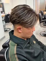 [人気No.2]スキンフェードカット+ハイライトメッシュ