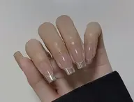 🌈大人気(オフ込み)カラーベースのミラーフレンチorガラスフレンチ