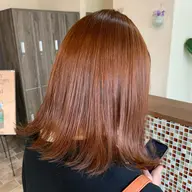 《オレンジ系カラー限定》ブリーチなしダブルカラー＋カット