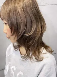 【ブリーチなし*ダブルカラー】ブリーチを使わない高彩度透明感カラー