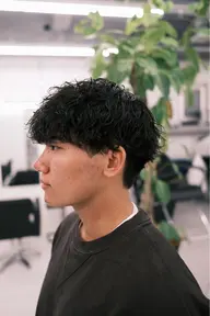 【平日限定】メンズカット+波巻きパーマ