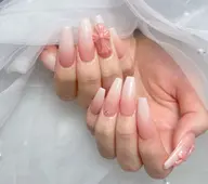 チップ長さだし10本チークネイル/マグネットグラデ/ミラ