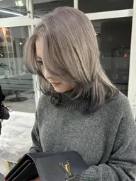 全頭or根本のみ　ケアブリーチ+カットカラー➕【裾カラー、エンドカラー、ローライトデザイン】