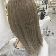 【Wカラー】ブリーチ＋透け感アディクシーカラー