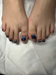 【フット シンプルネイル🍀*゜】フレンチ・マグネット・グラデーション