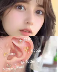 カラーリタッチ（￥4,000＋TAX）＋耳ツボジュエリー片耳3粒計6粒（￥2,500＋TAX）