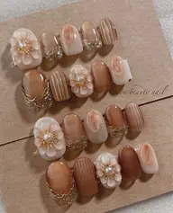 (アートネイル💅)フラワーアート🌸オフ無し、ケヤ込み⭐️