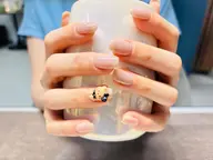 【２級持ちネイリスト】【オフ込み】ハンドワンカラーパーツ2ゴ付き