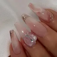 パーツ2つ無料✨️大理石４本ネイル(６本ワンカラー)