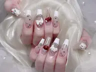 初心者練習モデル🧡[オフなし]🧡持ち込みデザイン10本まで+チップ長さだし1０本(ジェルオフあり+500円)