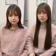 💗エクステメニュー人気No.3💗Aujua2stepトリートメント+シールエクステ80本+毛先カット