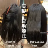 美髪縮毛矯正+資生堂最高峰サブリミックトリートメント