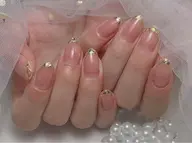 ガラスフレンチネイル💅