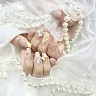 【HAND】オフなし⭐️チップ長さ出し+持込デザイン90分(ストーン・パール・スタッズ15粒まで)※他パーツ別途料金