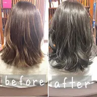 人気メニュー🌟に合わせカット+艶カラー