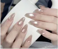 【オシャレNO.1】チップ長さだし+上品うるうる水玉マグネットネイル¥8980