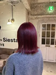 【暖色ダブルカラー🩷🧡】 ブリーチ+オンカラー＊