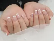 【オフ有り】上品な仕上がり♪フレンチネイル 💎🤍パラジェル変更可