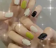 ワンカラーorラメグラ　オフあり(自店チップ長さだし含め)