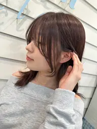 🫧顔まわりカット+地毛風前髪縮毛矯正🫧