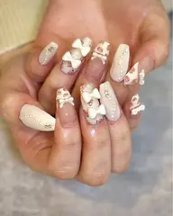 持ち込みデザイン・アートフリー / キラキラ韓国・ガーリーリボン