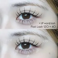 フラットラッシュ100~120本+アップワード💐軽くて上品な美リフトまつげ