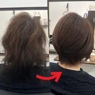 【40代以上の女性限定】最新髪質改善プレミアムトリートメント(圧倒的な艶髪)くせ毛も綺麗にストレート！YouTube撮影