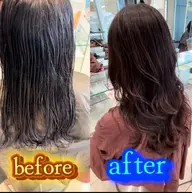 髪質改善コテ巻きパーマ+カット+TOKIOトリートメント