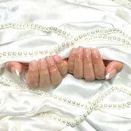 HAND⭐️オフなし⭐️チップ長さ出し10本フレンチネイル(クリアベース)