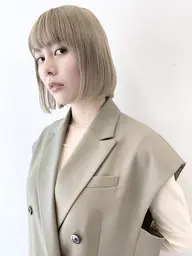 【新メニュー◎】カット+ケアカラー+髪質再生バイカルテトリートメント 17900