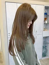 【圧倒的透明感🪽】ブリーチなしダブルカラー+aujua4stトリートメント🫧