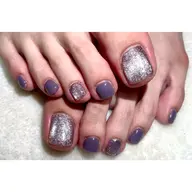 フット💜マグネットネイル✨【オフ込】【フットバス付】オススメ!《角質ケア》もセットでお得に💕