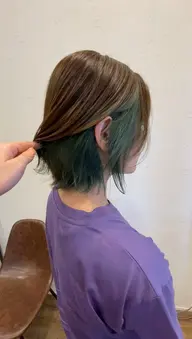 【ミニモ限定】🌈インナーカラー🌈（ブリーチ込み）