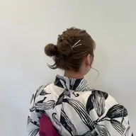 イベント前のヘアセット