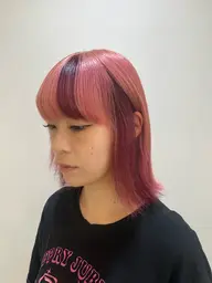 【💄周りに差をつけるデザインへ💄】リタッチブリーチ1回×特殊デザインカラー