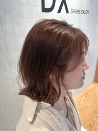 [平日限定/伸ばし中に]グレイブレンド(白髪ぼかしハイライトと明るい白髪染め)+前髪カット