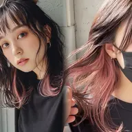 ❣️チラ見せインナーカラー❣️顔周りカット➕インナー/イヤリングカラー➕潤艶トリートメント(ロング料金無)