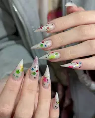 ♥️猫爪 春キラキラポリジェル 長さ出し