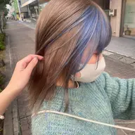 イヤリングカラーor裾カラー(ブリーチあり)+オンカラー