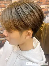 【メンズ限定】全頭ケアブリーチ➕バレイヤージュ➕つるりんちょトリートメント